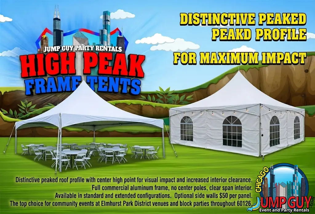 High Peak Frame Tent rental in Arlington Heights, IL (60004/60005) by Jump Guy Party Rentals
