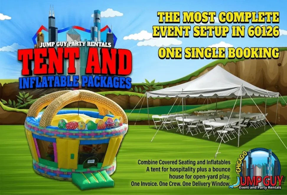 Tent And Inflatable Package rental in Arlington Heights, IL (60004/60005) by Jump Guy Party Rentals